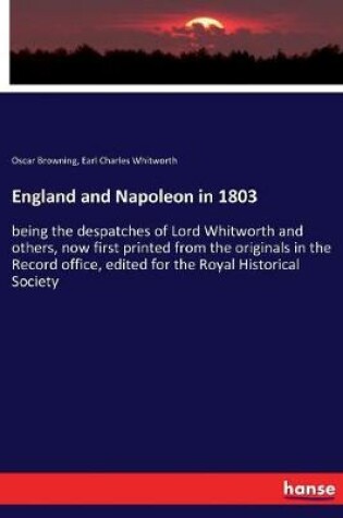 Cover of England and Napoleon in 1803