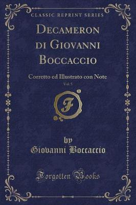 Book cover for Decameron Di Giovanni Boccaccio, Vol. 5
