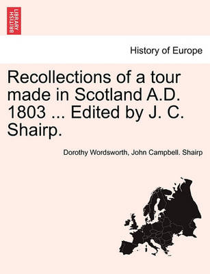 Book cover for Recollections of a Tour Made in Scotland A.D. 1803 ... Edited by J. C. Shairp.