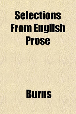 Book cover for Selections from English Prose