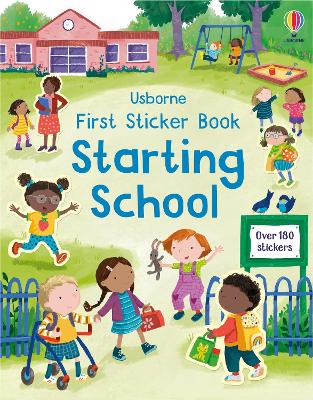 Book cover for First Sticker Book Starting School