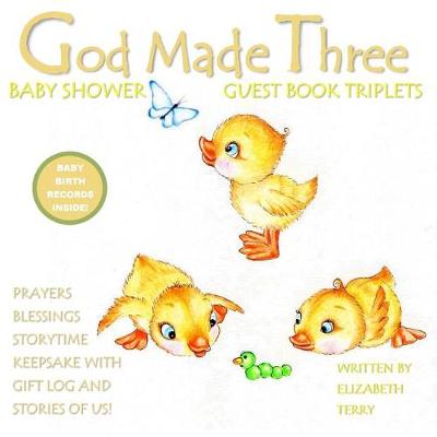 Cover of Baby Shower Guest Book Triplets
