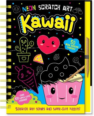 Book cover for Neon Scratch Art Kawaii