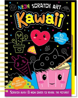 Book cover for Neon Scratch Art Kawaii