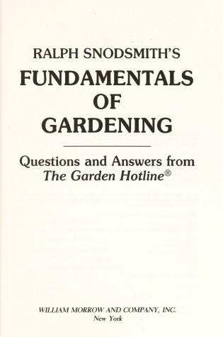 Cover of Ralph Snodsmith's Fundamentals of Gardening