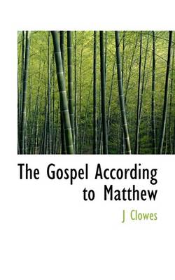 Book cover for The Gospel According to Matthew