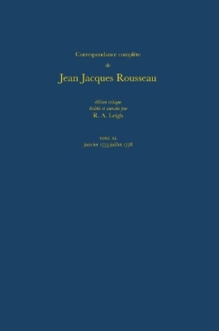 Cover of Correspondance Complete De Rousseau