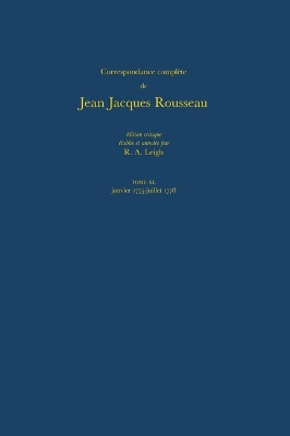 Cover of Correspondance Complete De Rousseau