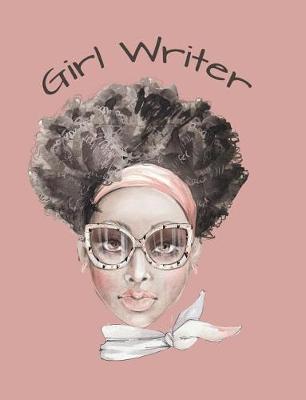Book cover for Girl Writer Portrait Wide Ruled Notebook