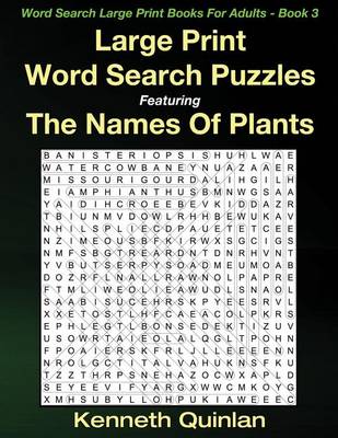 Book cover for Large Print Word Search Puzzles Featuring The Names Of Plants