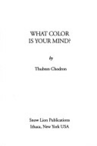 Cover of What Colour is Your Mind?