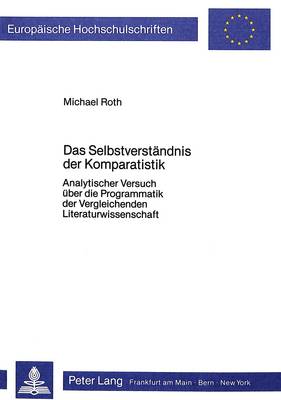 Cover of Das Selbstverstaendis Der Komparatistik