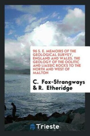 Cover of 96 S. E. Memoirs of the Geological Survey, England and Wales. the Geology of the Oolitic and Liassic Rocks to the North and West of Malton