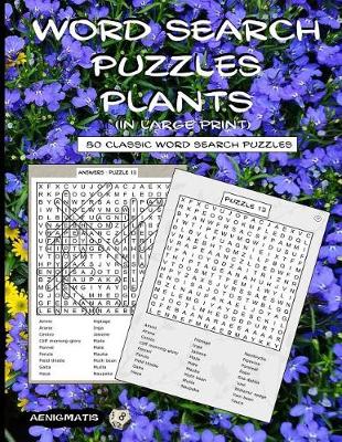 Book cover for Word Search Puzzles - Plants (in Large Print)