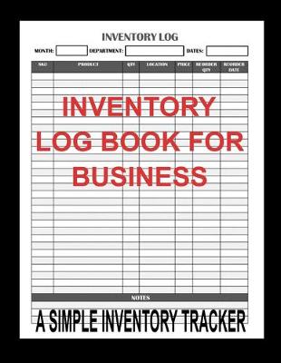 Book cover for Inventory Log Book for Business
