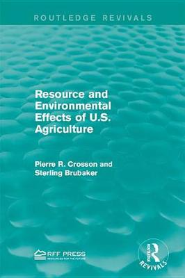 Book cover for Resource and Environmental Effects of U.S. Agriculture