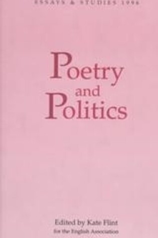 Cover of Poetry and Politics