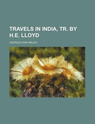 Book cover for Travels in India, Tr. by H.E. Lloyd