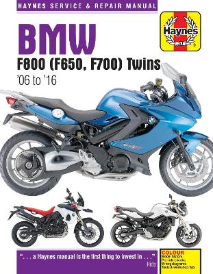 Book cover for BMW F650, F700 & F800 Twins (06-16) Haynes Repair Manual