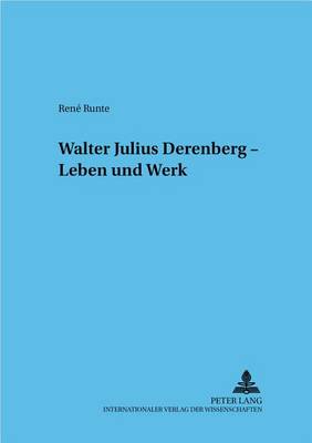 Cover of Walter Julius Derenberg - Leben Und Werk