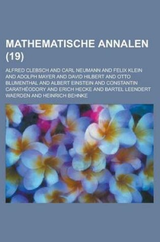 Cover of Mathematische Annalen (19)