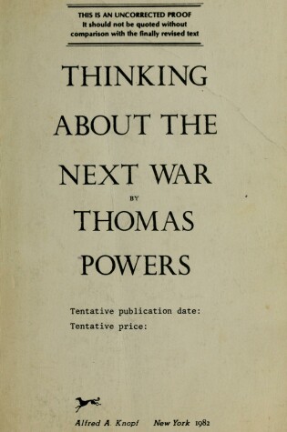 Cover of Thinking Abt Next War
