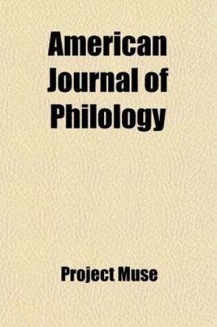 Cover of American Journal of Philology Volume 2