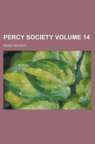 Cover of Percy Society Volume 14