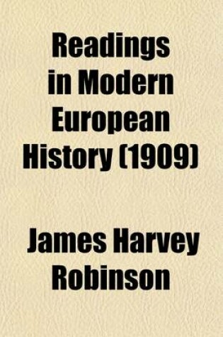 Cover of Readings in Modern European History Volume 2