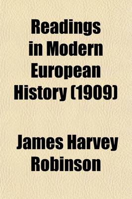 Book cover for Readings in Modern European History Volume 2