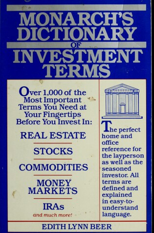 Cover of Monarch's Dictionary of Investment Terms