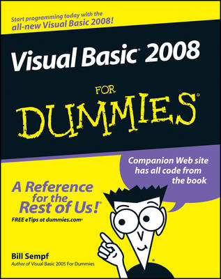 Book cover for Visual Basic 2008 For Dummies