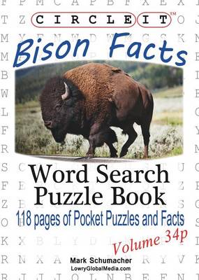 Book cover for Circle It, Bison Facts, Pocket Size, Word Search, Puzzle Book