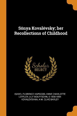 Book cover for S nya Koval vsky; Her Recollections of Childhood