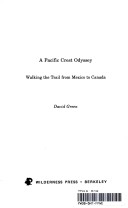 Book cover for A Pacific Crest Odyssey