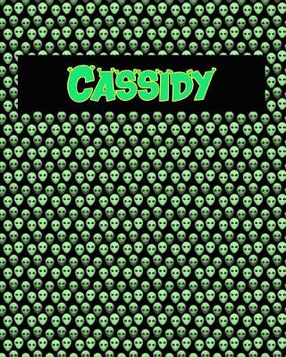 Book cover for 120 Page Handwriting Practice Book with Green Alien Cover Cassidy