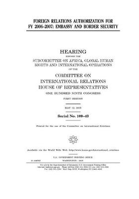 Book cover for Foreign relations authorization for FY 2006-2007