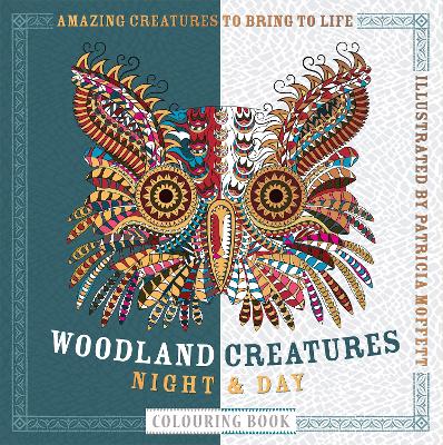 Book cover for Woodland Creatures Night & Day Colouring Book