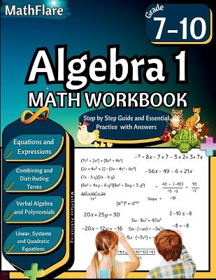 Book cover for Algebra 1 Workbook 7th to 10th Grade