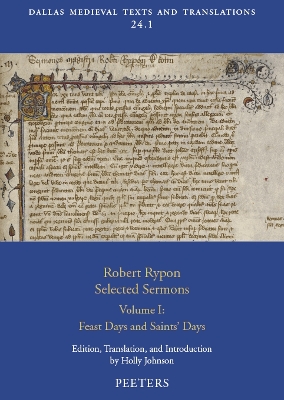 Book cover for Robert Rypon, Selected Sermons. Volume 1