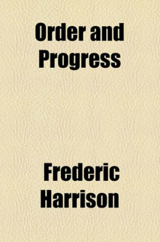 Cover of Order and Progress