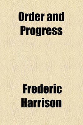 Book cover for Order and Progress