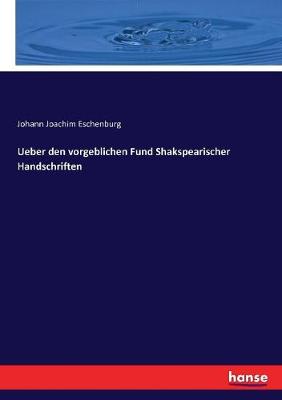 Book cover for Ueber den vorgeblichen Fund Shakspearischer Handschriften