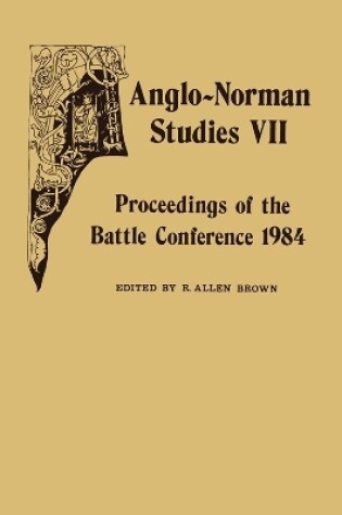 Cover of Anglo-Norman Studies VII