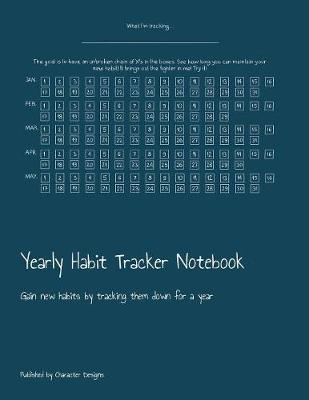 Book cover for Yearly Habit Tracker Notebook