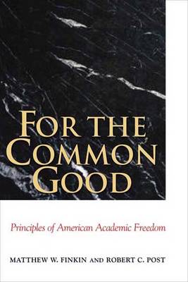 Book cover for For the Common Good