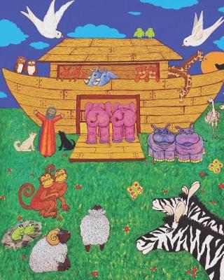 Cover of Cute Noah's Ark Blank lined Journal for Girl or Boy notebook
