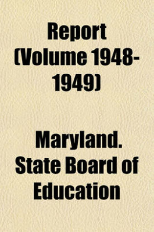 Cover of Report (Volume 1948-1949)