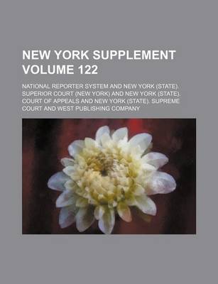 Book cover for New York Supplement Volume 122