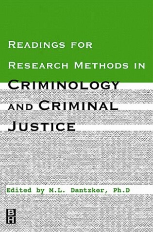 Cover of Readings for Research Methods in Criminology and Criminal Justice